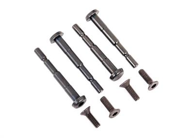 Traxxas - TRX9663 - Shock pins, hardened steel (front (2), rear (2))/ 3x8mm BCS (4)