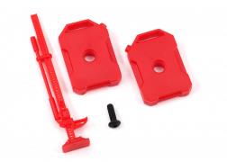 Traxxas - TRX9721 - Fuel canisters (Left/ right)/ jack (red) (fits 9712 body)