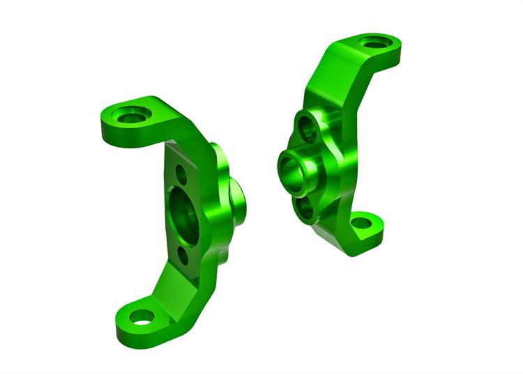 Caster blocks, 6061-T6 aluminum (green-anodized) (left & right)