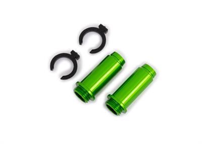 Traxxas - TRX9763-GRN - Body, GTM shock, 6061-T6 aluminum (green-anodized) (includes spring pre-load spacers) (2)