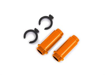 Traxxas - TRX9763-ORNG - Body, GTM shock, 6061-T6 aluminum (orange-anodized) (includes spring pre-load spacers) (2)