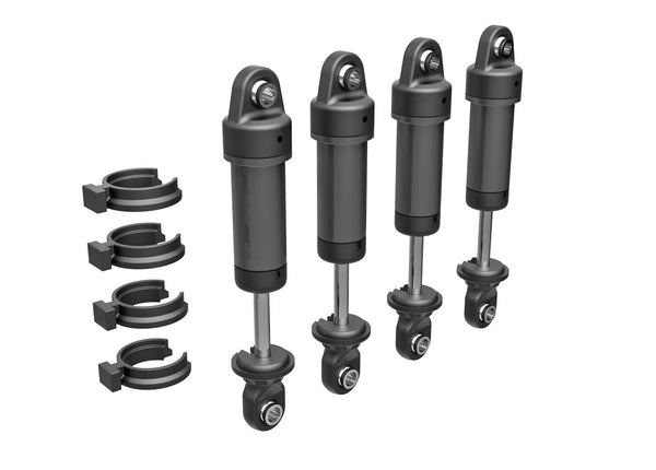 Traxxas - TRX9764-GRAY - Shocks, GTM, 6061-T6 aluminum (dark titanium-anodized) (fully assembled w/o springs) (4)