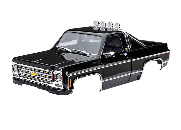 Traxxas - TRX9811-BLK - Body, Chevrolet K10 Truck (1979), complete, black (includes grille, side mirrors, door handles, roll bar, windshield wipers,