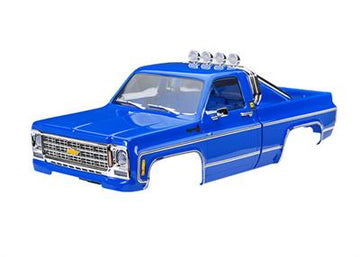 Traxxas - TRX9811-BLUE - Body, Chevrolet K10 Truck (1979), complete, blue (includes grille, side mirrors, door handles, roll bar, windshield wipers,