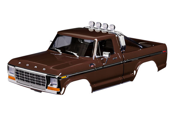 Traxxas - TRX9812-BRWN - Body, Ford F-150 Truck (1979), complete, brown (includes grille, side mirrors, door handles, roll bar, windshield wipers, si