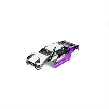 Arrma - ARA-1556 - 1/10 Clipless Painted Trimmed Body Set with Decals Purple: VORTEKS 2WD