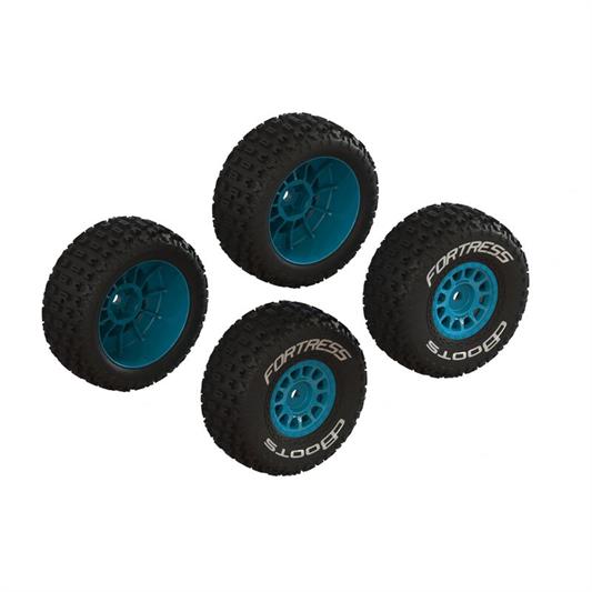 Arrma - ARA-1571 - dBoots &#039;FORTRESS&#039; Glued Tire Set Blue (2 Pairs)