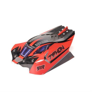 Arrma - ARA-2309 - 1/8 Clipless Painted Decaled Body Black: TYPHON 4X4