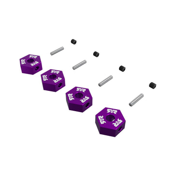 12mm Metal Wheel Hex Set (4) Purple