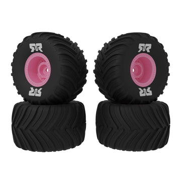dBoots Chevron MT Tire Set Glued Pink (2): GROM