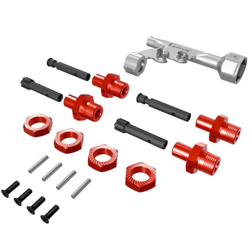 17mm Wheel Hex Conversion for Threaded Axles (+10mm Offset)
