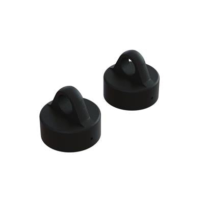 Arrma - ARA330768 - Aluminum Shock Cap Black (2)