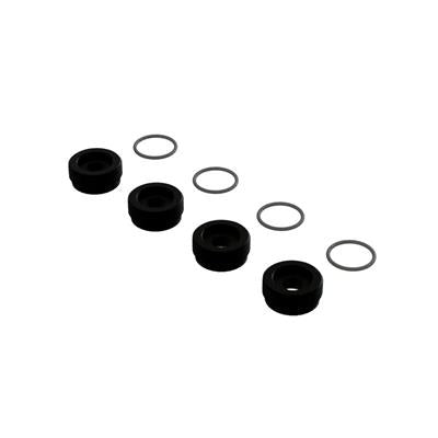 Arrma - ARA330775 - Front Hub Nut Includes O-Rings Aluminum Black (4)