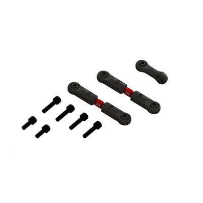 Arrma - ARA340217 - Aluminum Adjustable Steering Links Set B (2): GROM