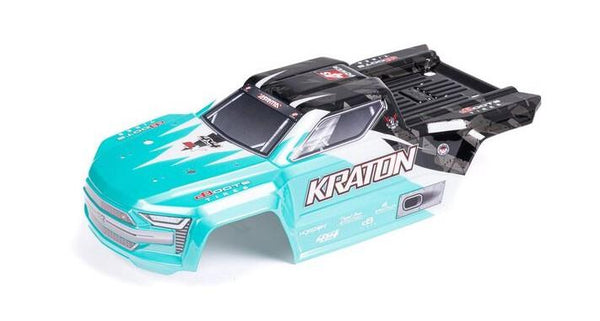 Arrma - ARA402321 - 1/10 PAINTED BODY, TEAL/BLACK: KRATON 4X4 BLX