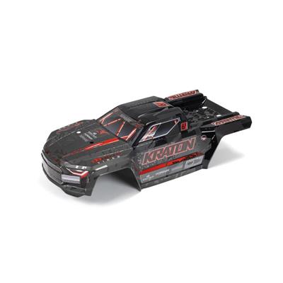 Arrma - ARA406169 - KRATON 6S EXB PAINTED DECALLED CUT BODY, BLACK / RED