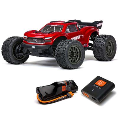 Arrma - ARA4105SV4T1 - 1/10 VORTEKS 4X2 BOOST MEGA 550 Brushed Stadium Truck RTR with Battery & Charger Red