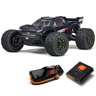 Arrma - ARA4105SV4T2 - 1/10 VORTEKS 4X2 BOOST MEGA 550 Brushed Stadium Truck RTR with Battery & Charger Gunmetal