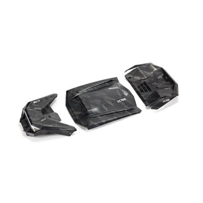 Arrma - ARA411023 - 1/7 Exterior Body Panels Painted Black Camo: FIRETEAM