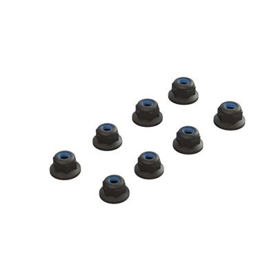 Arrma - ARA708009 - Flanged Lock Nut M3 Black (4)