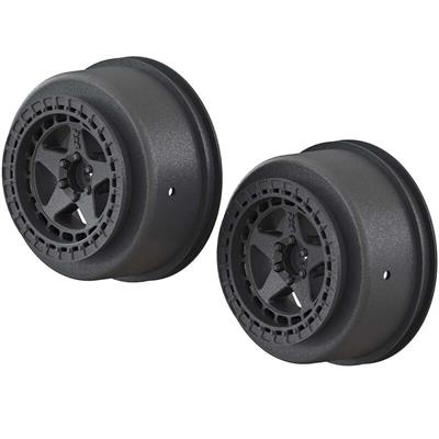 Arrma - AR510096/ ARAC9461 - 1/10 Short Course Front/Rear 2.2/3.0 Wheels 14mm Hex Black (2)