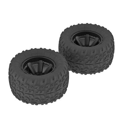 Arrma - ARAC9611/ AR550014 - 1/10 Copperhead MT Front/Rear Pre-Mounted Tires 12mm Hex Black (2)