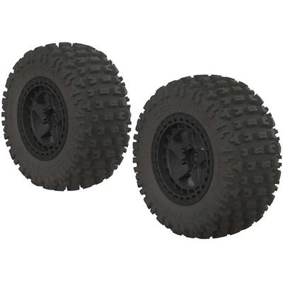 Arrma - ARAC9630/ AR550042 - 1/10 dBoots Fortress SC 2.2/3.0 Pre-Mounted Tires 14mm Hex Black (2)