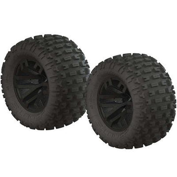 1/10 dBoots Fortress MT 2.2/3.0 Pre-Mounted Tires 14mm Hex Black (2)