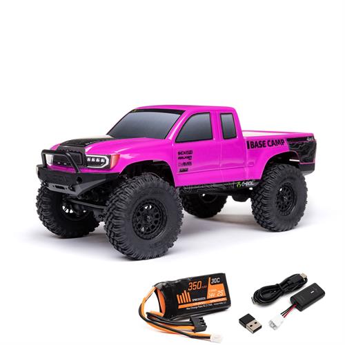 Axial - AXI-1219 - 1/24 SCX24 Base Camp 4WD Rock Crawler Brushed RTR with Battery and Charger