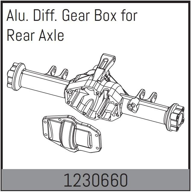 Absima - 1230660 - Alu. Diff. Gear Box for Rear Axle