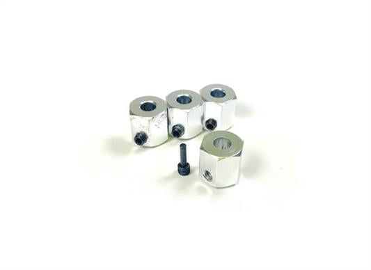 Absima - 1230725 - 12mm alu. hex spacer - 6mm pr side - 4 stk