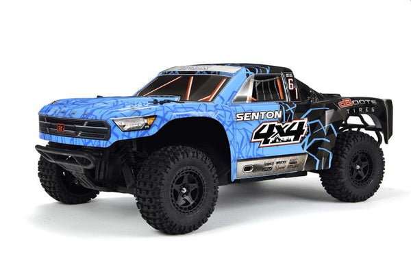 Arrma - ARA402247 - SENTON 4X4 MEGA Karosseri i lexan, malet og klippet (Blå/ sort)