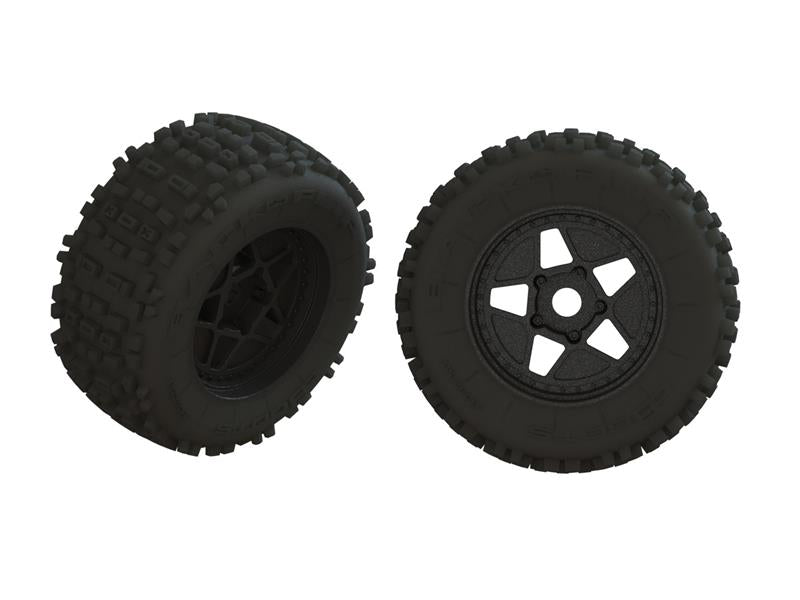 Arrma - ARA550064 - DBOOTS BACKFLIP Dæk limet på 4.8" fælge med 24mm hex - 2 stk