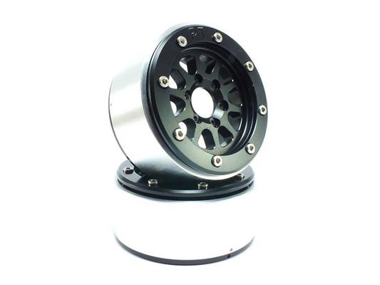 Metsafil - MT5030BB - 1.9" Beadlock Wheels GEAR Black/Black (2) w/o Hub