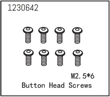 Absima - 1230642 - 2.5x6mm Skruer med hoved - 8 stk