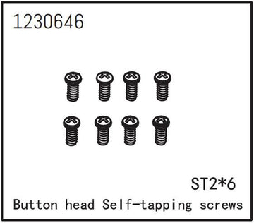 Absima - 1230646 - 2x6mm Skruer, selvskærende - 8 stk