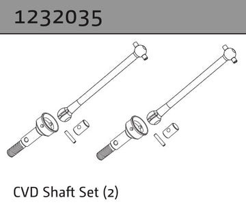 Absima 1232035 CVD Shaft Set