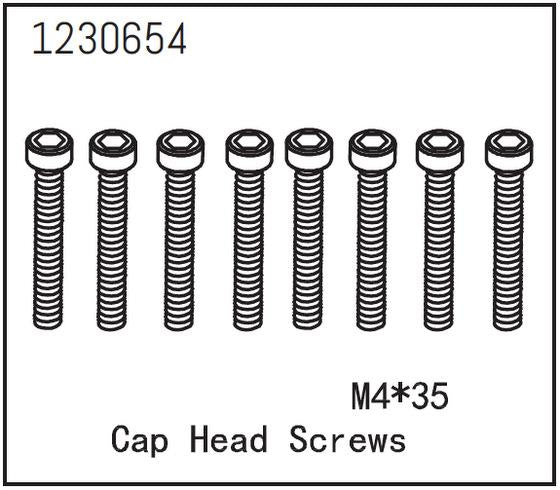 Absima - 1230654 - 4x35mm Skruer med hoved - 10 stk
