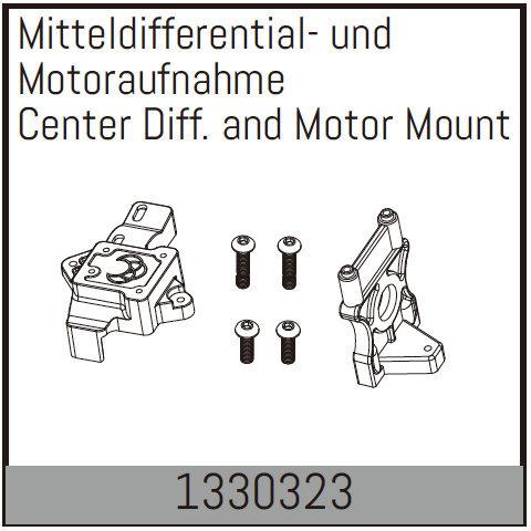 Absima - 1330323 - Center Diff. and Motor Mount