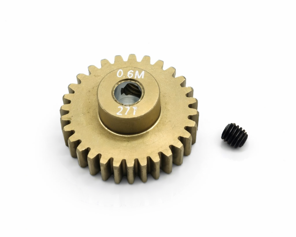 27T Motortandhjul - 0.6 pitch - Hard Coated Alu - 3mm aksel