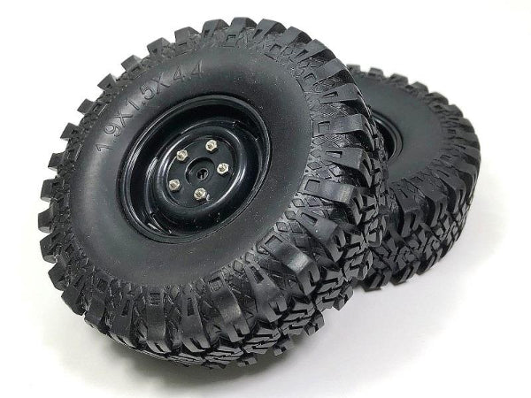 Absima - 2500035 - Crawler dæk på 1,9" fælge med indlæg - 114 mm (2 stk)