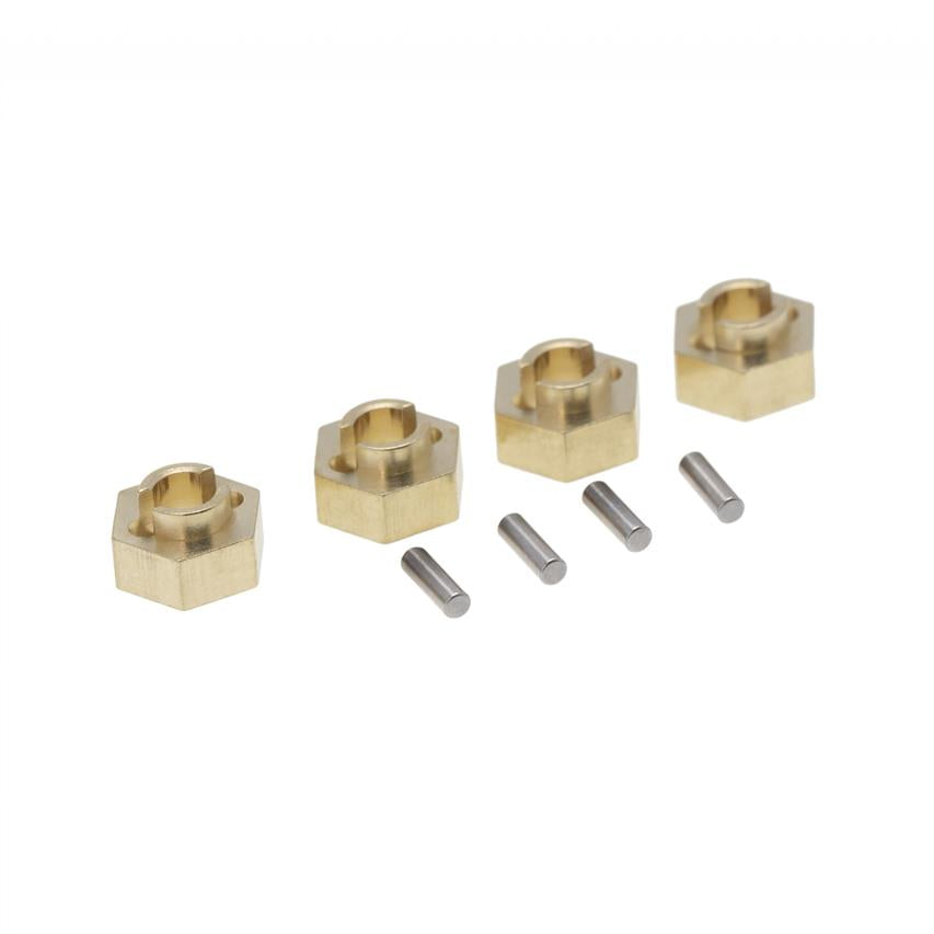 Hobby Details - DTSCX24-7 - Hex i messing, der forøger sporvidde med 3mm til Axial SCX24 - 4 stk