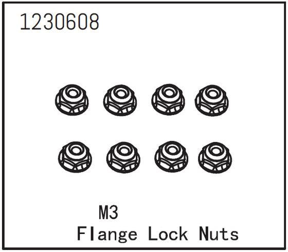 Absima - 1230608 - Flange Lock Nut M3 (8)