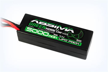 Absima - 4140011 - 11.1V Lipo batteri med 5000 mAh, 50C i Hardcase med Deans stik