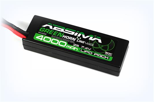 Absima - 4140008 - 7.4V Lipo battery with 4000 mAh, 50C, Hardcase with Deans plug