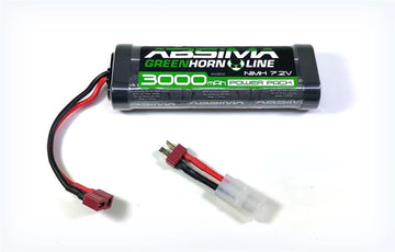 Absima - 4100010 - 7.2V 3000 mAh  NiMH Greenhorn Vol.2 (T-Plug + Tamiya Adaptor)