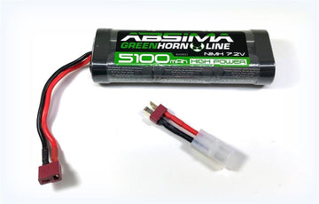 Absima - 4100013 - 7.2V 5100 mAh  NiMH Greenhorn Vol.2 (T-Plug + Tamiya Adaptor)