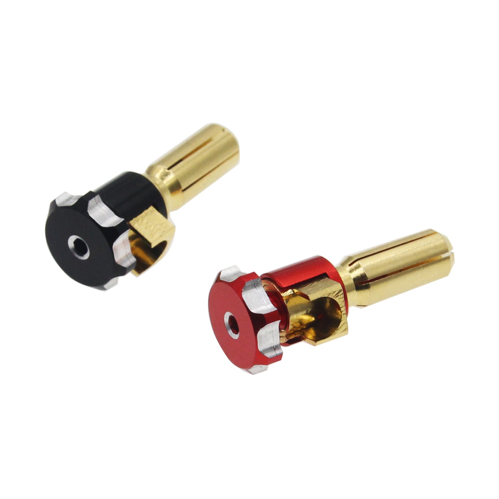 Heatsink Bullet Plug Grips with Bullets (Black/Red) (2) 5mm