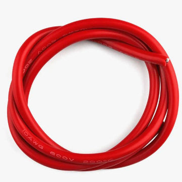 KeysRC - KRWPC071B - 10AWG silicone ledning 1 meter - Rød