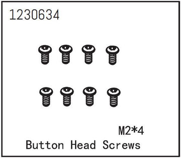 Absima - 1230634 - 2x4mm Skruer med hoved - 8 stk